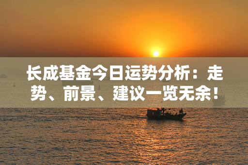 长成基金今日运势分析：走势、前景、建议一览无余！