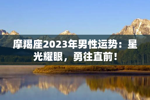 摩羯座2023年男性运势：星光耀眼，勇往直前！