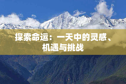 探索命运：一天中的灵感、机遇与挑战