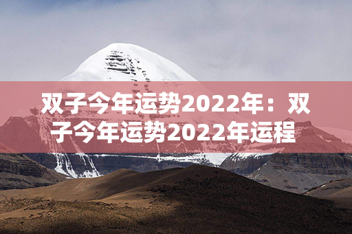 双子今年运势2022年：双子今年运势2022年运程 