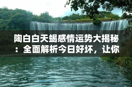 陶白白天蝎感情运势大揭秘：全面解析今日好坏，让你引领爱情势不可挡！