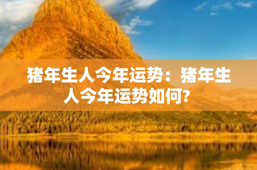 猪年生人今年运势：猪年生人今年运势如何? 