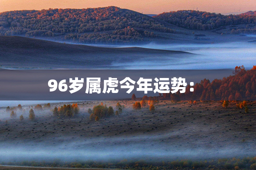 96岁属虎今年运势： 