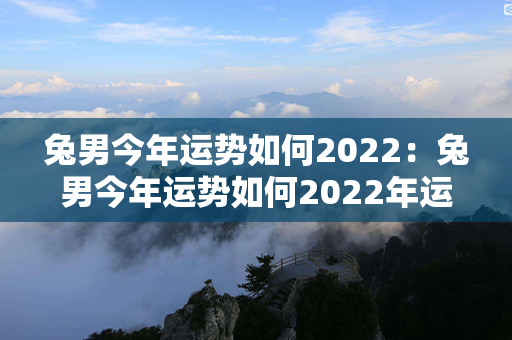 兔男今年运势如何2022：兔男今年运势如何2022年运程 