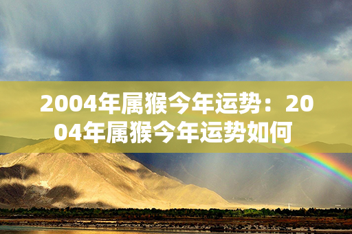 2004年属猴今年运势：2004年属猴今年运势如何 