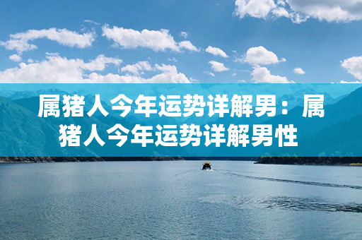 属猪人今年运势详解男：属猪人今年运势详解男性 