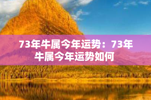 73年牛属今年运势：73年牛属今年运势如何 