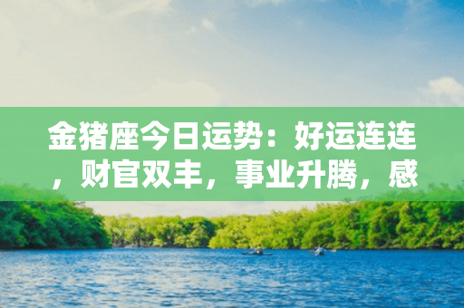 金猪座今日运势：好运连连，财官双丰，事业升腾，感情甜蜜，健康亮丽！