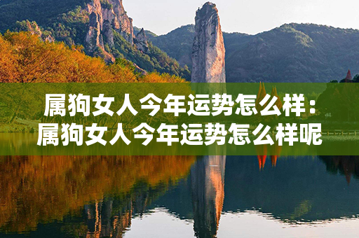 属狗女人今年运势怎么样：属狗女人今年运势怎么样呢 