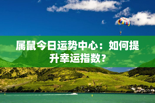 属鼠今日运势中心：如何提升幸运指数？