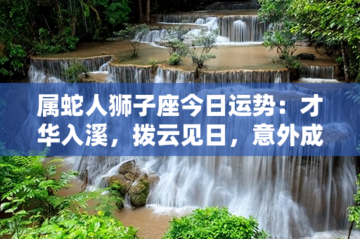 属蛇人狮子座今日运势：才华入溪，拨云见日，意外成就闪耀人生。