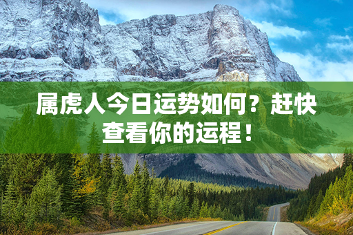 属虎人今日运势如何？赶快查看你的运程！