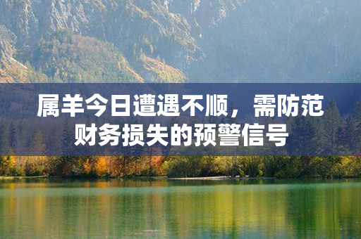 属羊今日遭遇不顺，需防范财务损失的预警信号