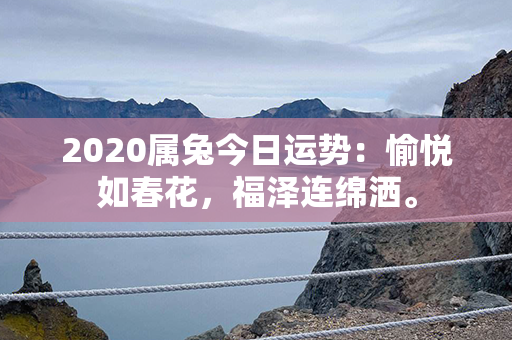 2020属兔今日运势：愉悦如春花，福泽连绵洒。