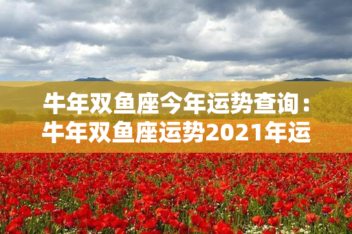 牛年双鱼座今年运势查询：牛年双鱼座运势2021年运势 