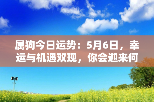 属狗今日运势：5月6日，幸运与机遇双现，你会迎来何等精彩的一天！