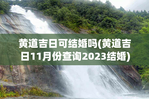 黄道吉日可结婚吗(黄道吉日11月份查询2023结婚)