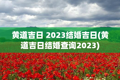 黄道吉日 2023结婚吉日(黄道吉日结婚查询2023)