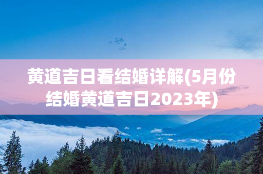 黄道吉日看结婚详解(5月份结婚黄道吉日2023年)