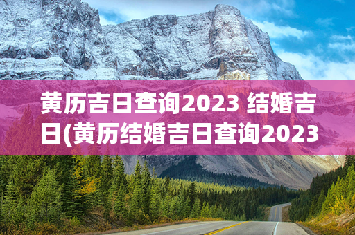 黄历吉日查询2023 结婚吉日(黄历结婚吉日查询2023年12月)