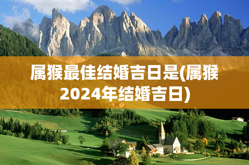 属猴最佳结婚吉日是(属猴2024年结婚吉日)