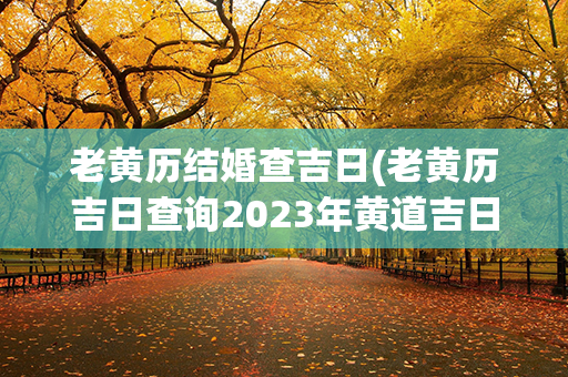 老黄历结婚查吉日(老黄历吉日查询2023年黄道吉日)