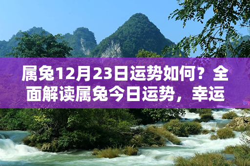 属兔12月23日运势如何？全面解读属兔今日运势，幸运指南只为你！