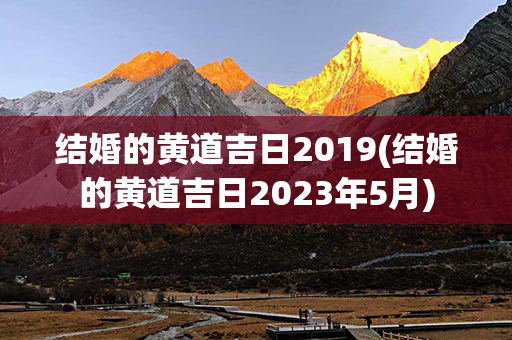 结婚的黄道吉日2019(结婚的黄道吉日2023年5月)