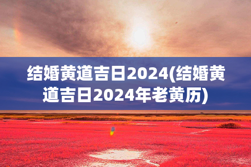 结婚黄道吉日2024(结婚黄道吉日2024年老黄历)