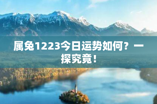 属兔1223今日运势如何？一探究竟！