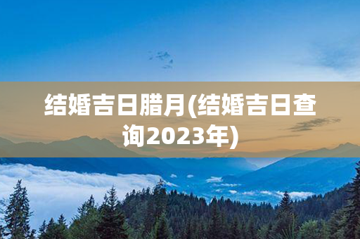 结婚吉日腊月(结婚吉日查询2023年)