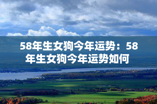 58年生女狗今年运势：58年生女狗今年运势如何 