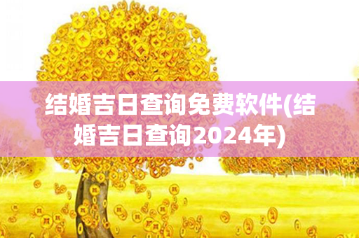 结婚吉日查询免费软件(结婚吉日查询2024年)