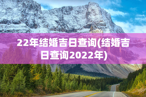 22年结婚吉日查询(结婚吉日查询2022年)