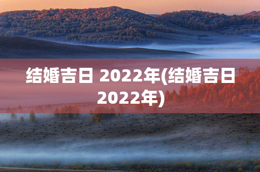 结婚吉日 2022年(结婚吉日2022年)