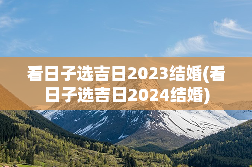 看日子选吉日2023结婚(看日子选吉日2024结婚)