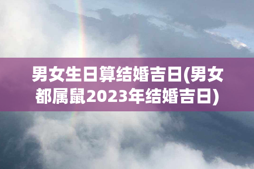 男女生日算结婚吉日(男女都属鼠2023年结婚吉日)