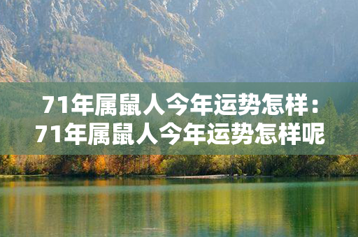 71年属鼠人今年运势怎样：71年属鼠人今年运势怎样呢 