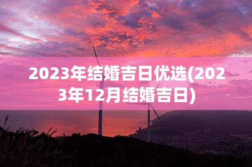 2023年结婚吉日优选(2023年12月结婚吉日)