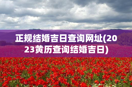 正规结婚吉日查询网址(2023黄历查询结婚吉日)