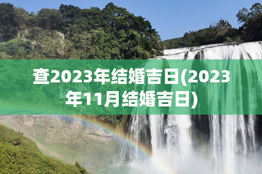 查2023年结婚吉日(2023年11月结婚吉日)