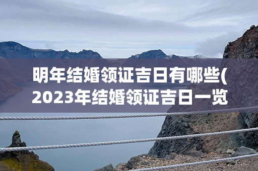 明年结婚领证吉日有哪些(2023年结婚领证吉日一览表)