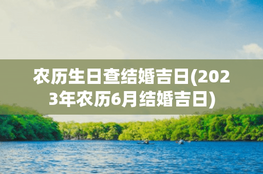 农历生日查结婚吉日(2023年农历6月结婚吉日)