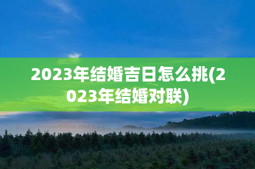 2023年结婚吉日怎么挑(2023年结婚对联)