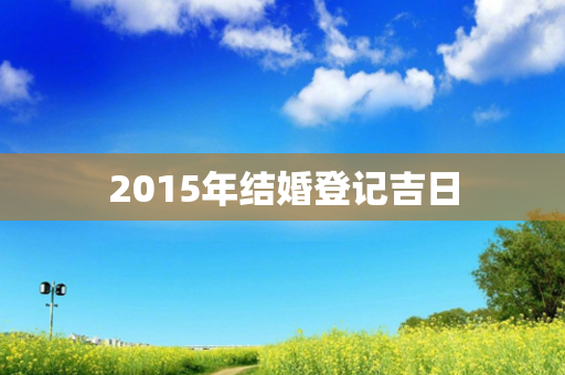 2015年结婚登记吉日