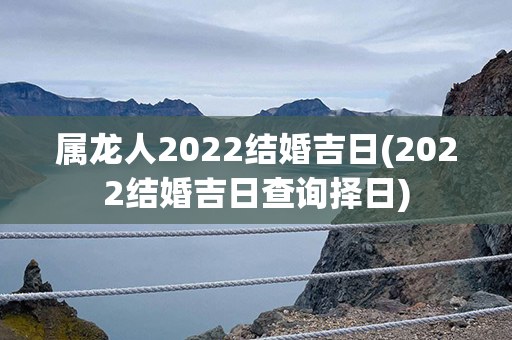 属龙人2022结婚吉日(2022结婚吉日查询择日)