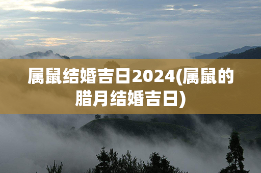 属鼠结婚吉日2024(属鼠的腊月结婚吉日)