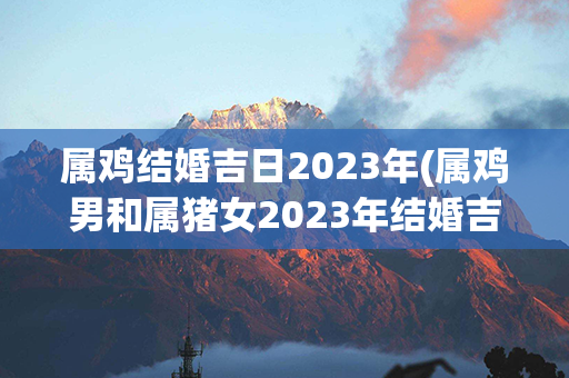 属鸡结婚吉日2023年(属鸡男和属猪女2023年结婚吉日)