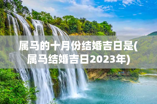 属马的十月份结婚吉日是(属马结婚吉日2023年)