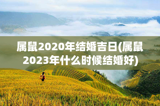 属鼠2020年结婚吉日(属鼠2023年什么时候结婚好)